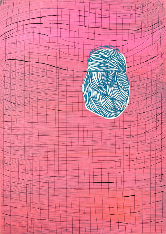 Soo Kyoung Lee, « Ba24 DR7 », 2024, Encre et Acrylique sur Rhodoïd et papier, 29,7×21cm