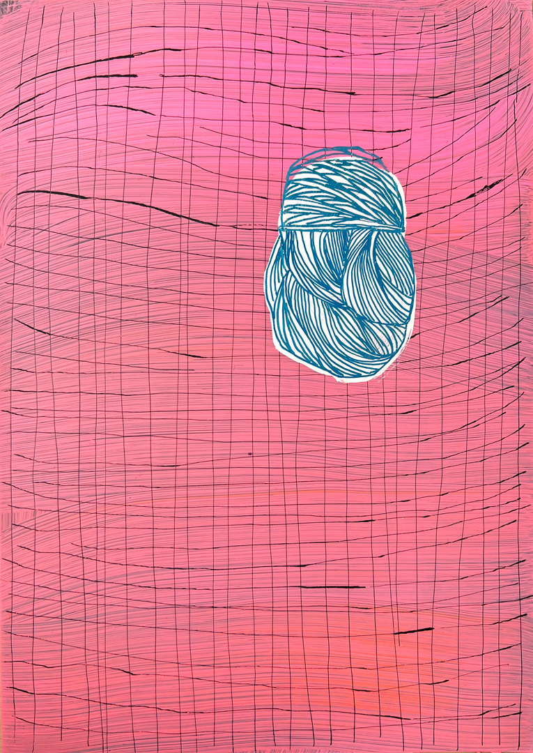 Soo Kyoung Lee, « Ba24 DR7 », 2024, Encre et Acrylique sur Rhodoïd et papier, 29,7×21cm.