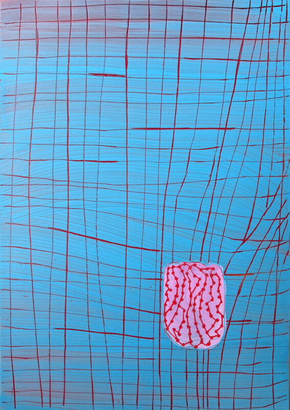 Soo Kyoung Lee, « Ba24 DR8 », 2024, Encre et Acrylique sur Rhodoïd et papier, 29,7×21cm