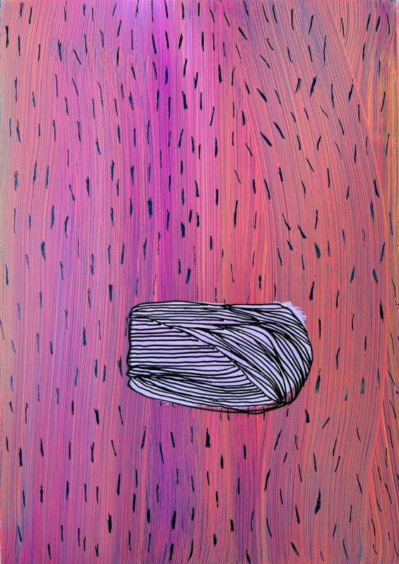 Soo Kyoung Lee, « Ba24 DR9 », 2024, Encre et Acrylique sur Rhodoïd et papier, 29,7×21cm