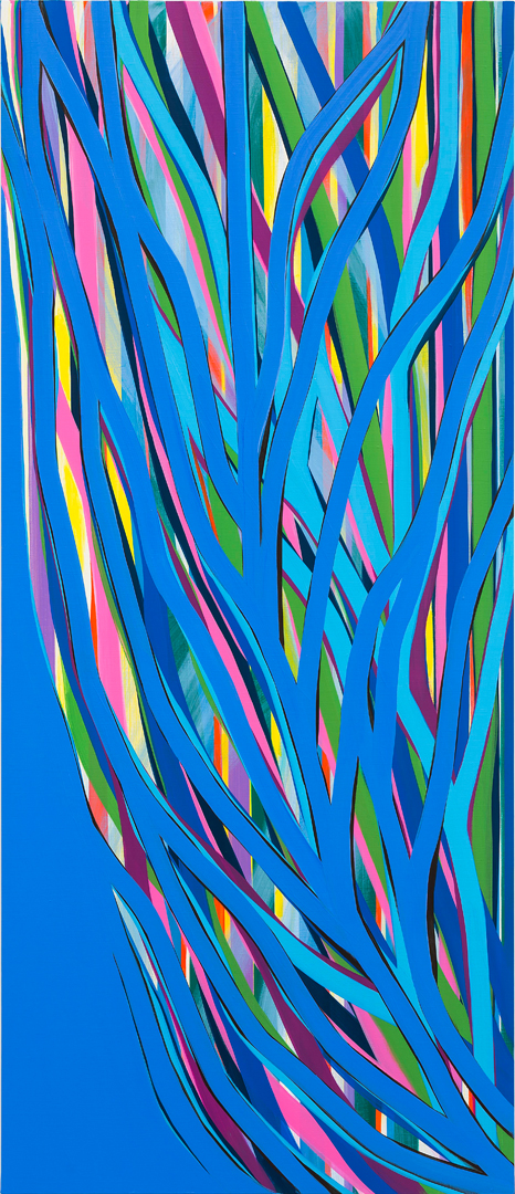 Soo Kyoung Lee, « S24 Porte », 2024, Acrylique sur toile, 181×78cm.