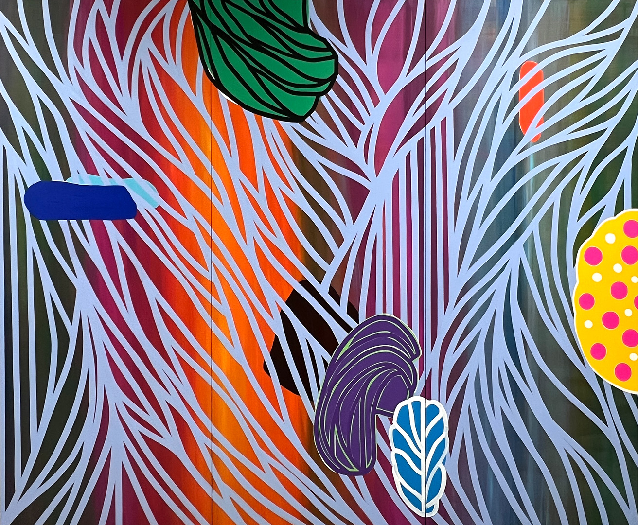 Soo Kyoung Lee, « BA25 Byungpung 2 », 2025, Acrylique sur toile, 200×350cm.