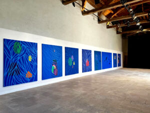 Soo Kyoung Lee, exposition « It sounds Bleu », 2023, Orangerie du Château de Sucy, Sucy-en-Brie.
